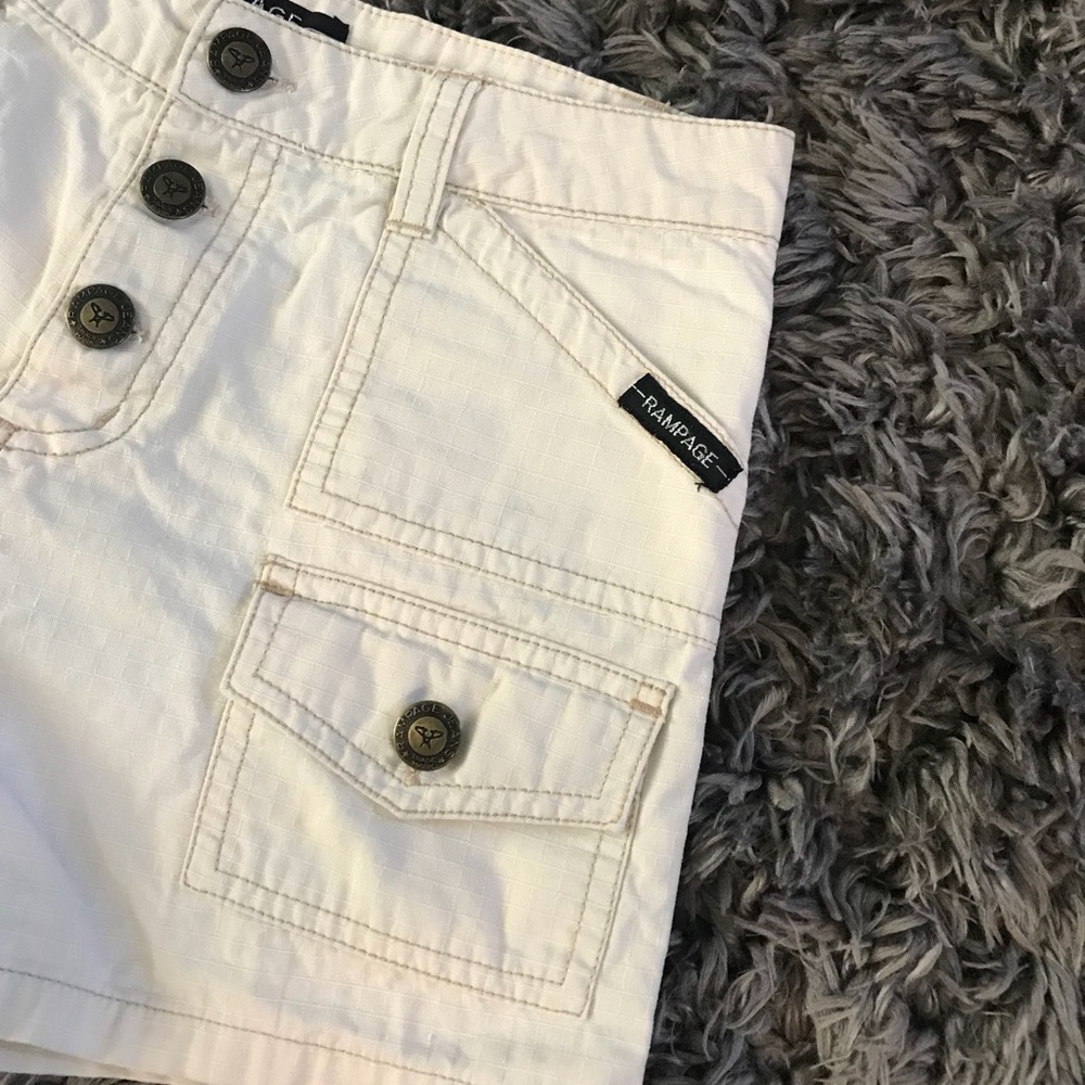 Old styled cream rampage shorts